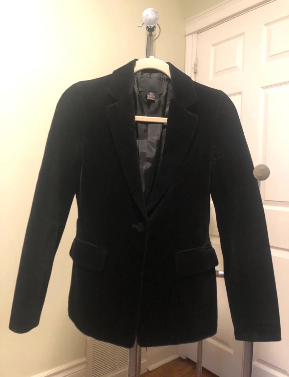 Black Velvet Blazer - Size S