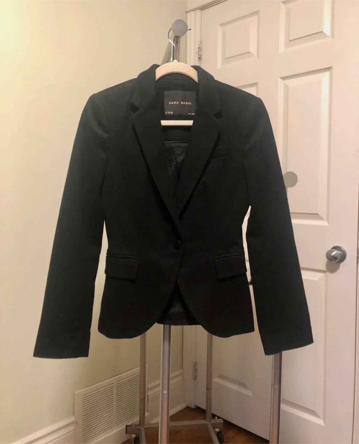 Zara Basic Black Blazer (Winter) - Size S