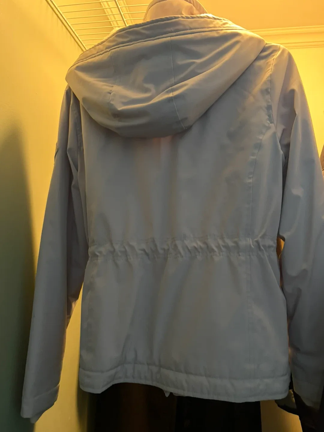 Hollister Light Grey Hooded Jacket - Size M image indicator(3)