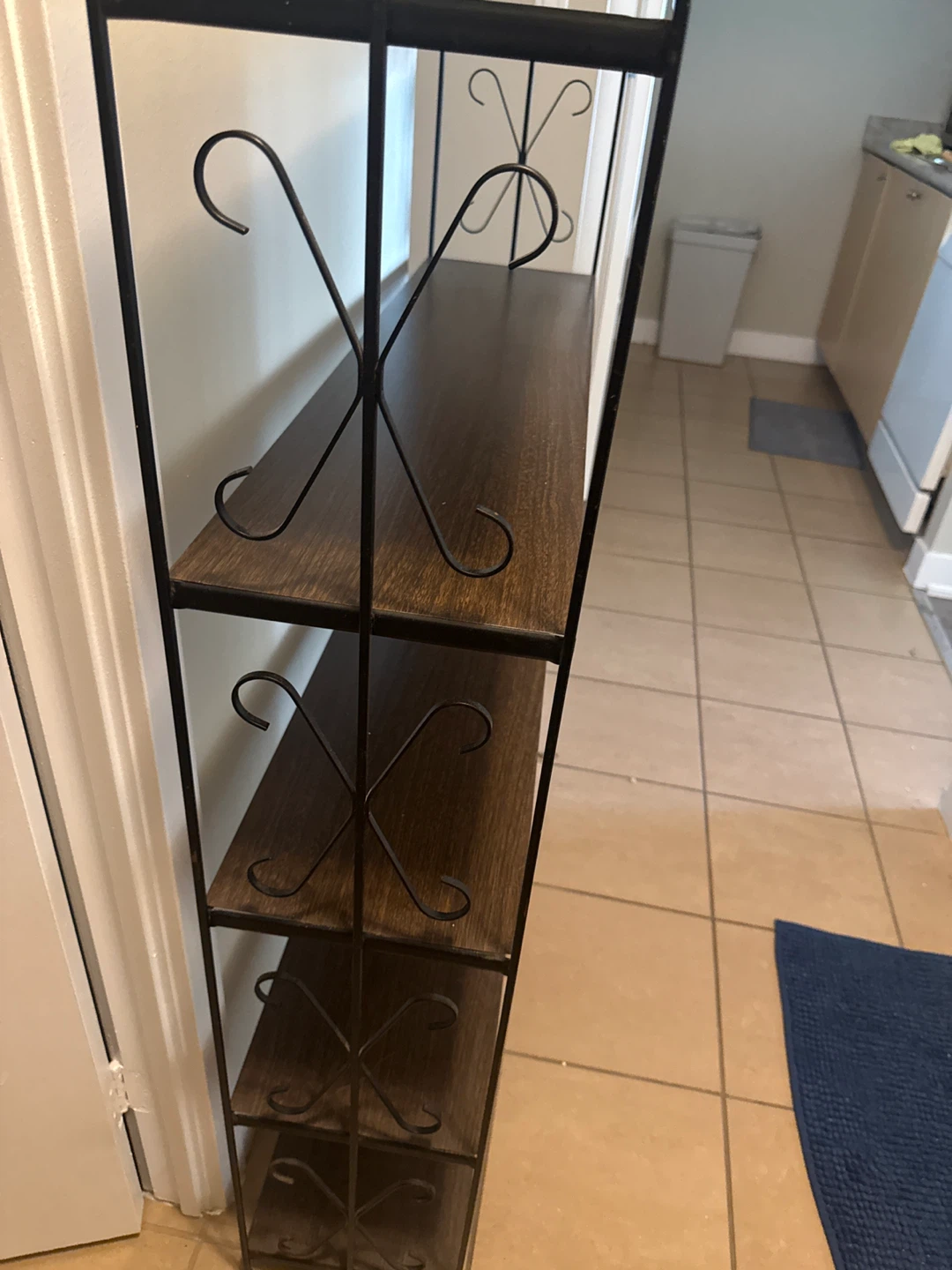Dark Brown Metal Frame Shelf - photo 4
