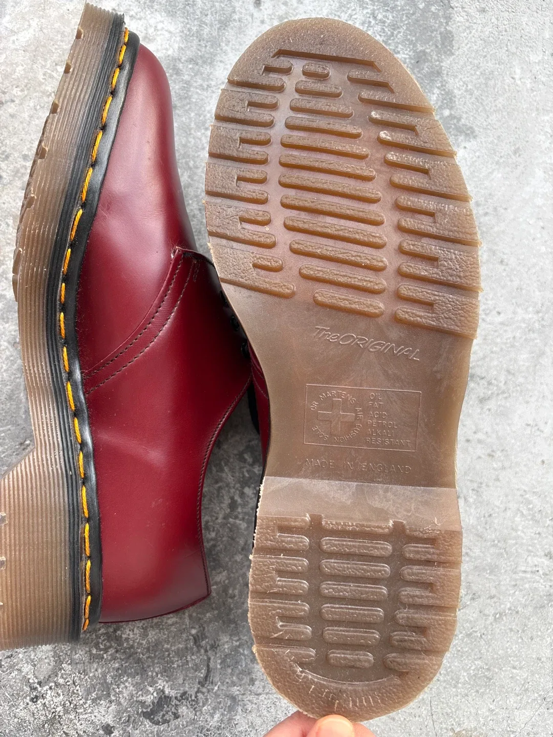 Dr. Martens 1461 Cherry Red Smooth Leather Shoes, US 8 image indicator(5)