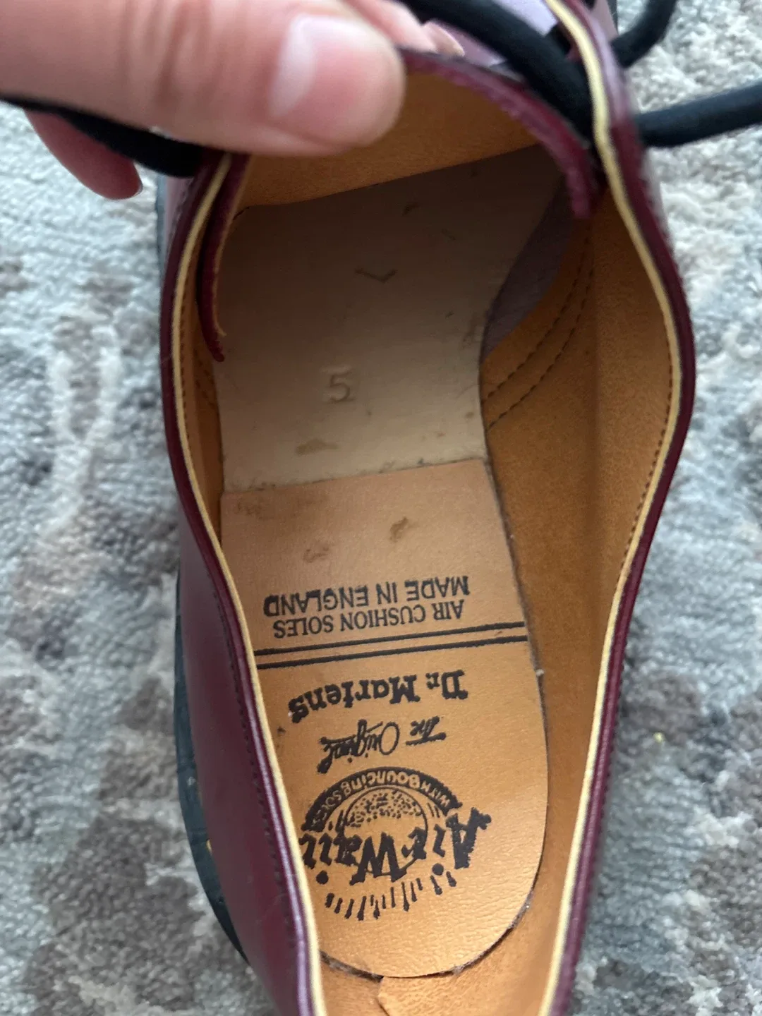 Dr. Martens 1461 Cherry Red Smooth Leather Shoes, US 8 image indicator(6)