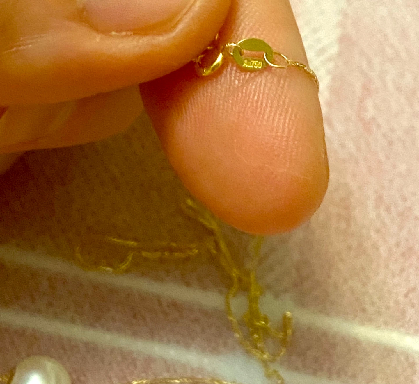 Pearl Necklace with 18k Gold Chain - photo 4