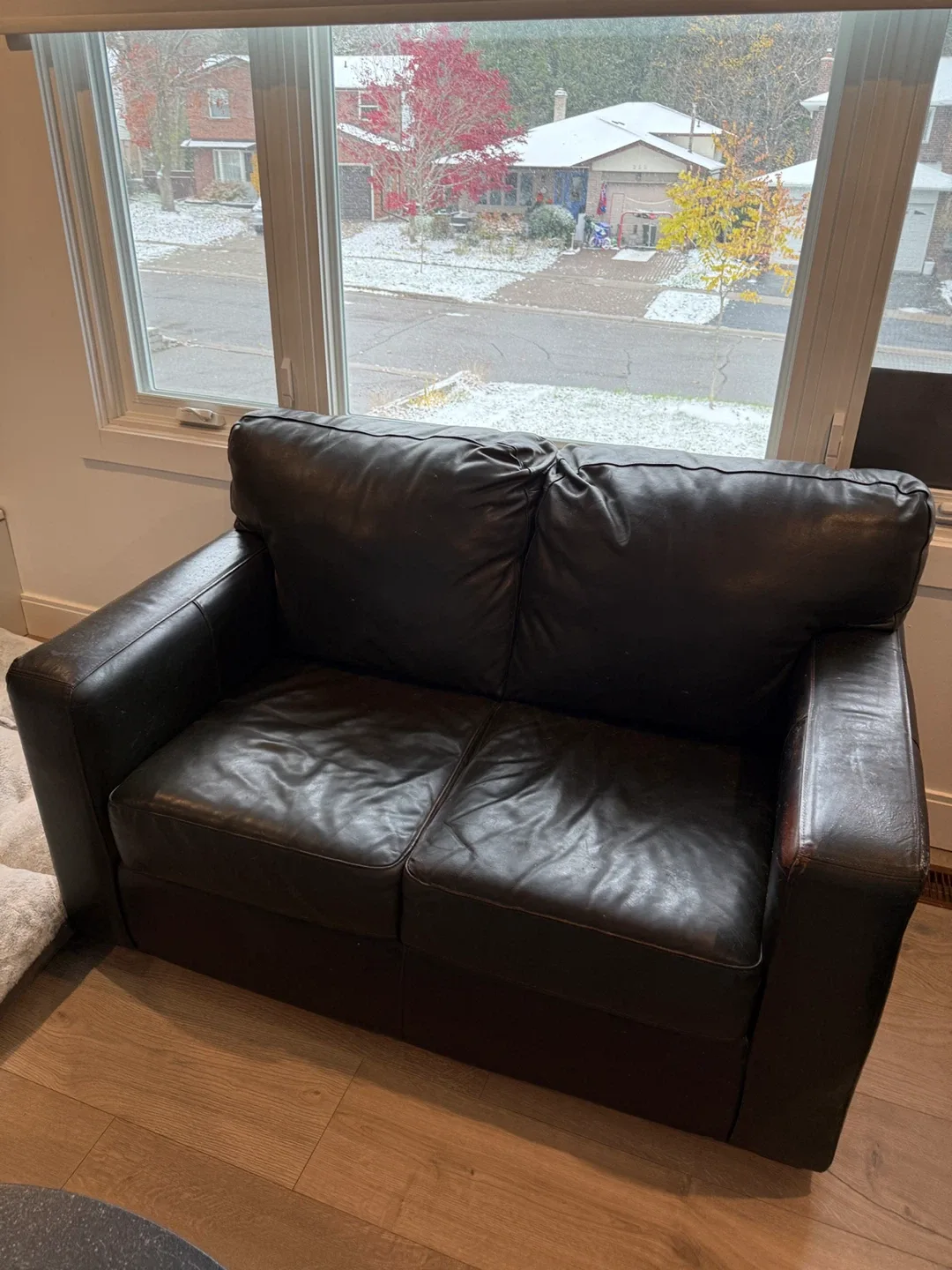 Leather Sofa and Loveseat Set - Fair Condition image indicator(6)