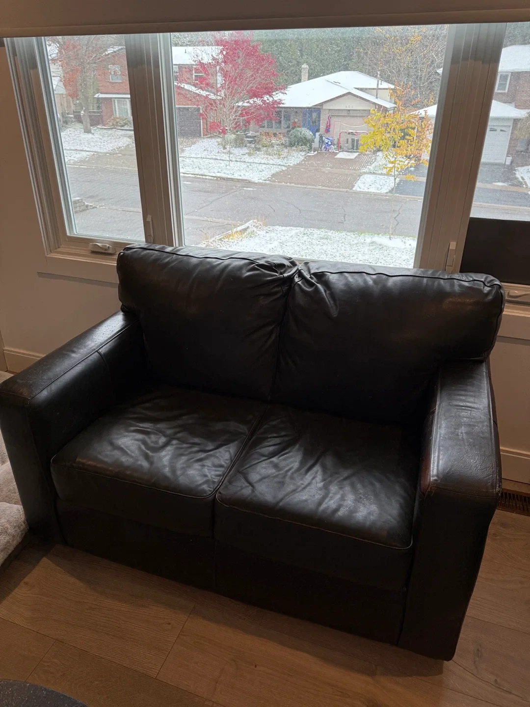 Leather Sofa and Loveseat Set - Fair Condition image indicator(7)