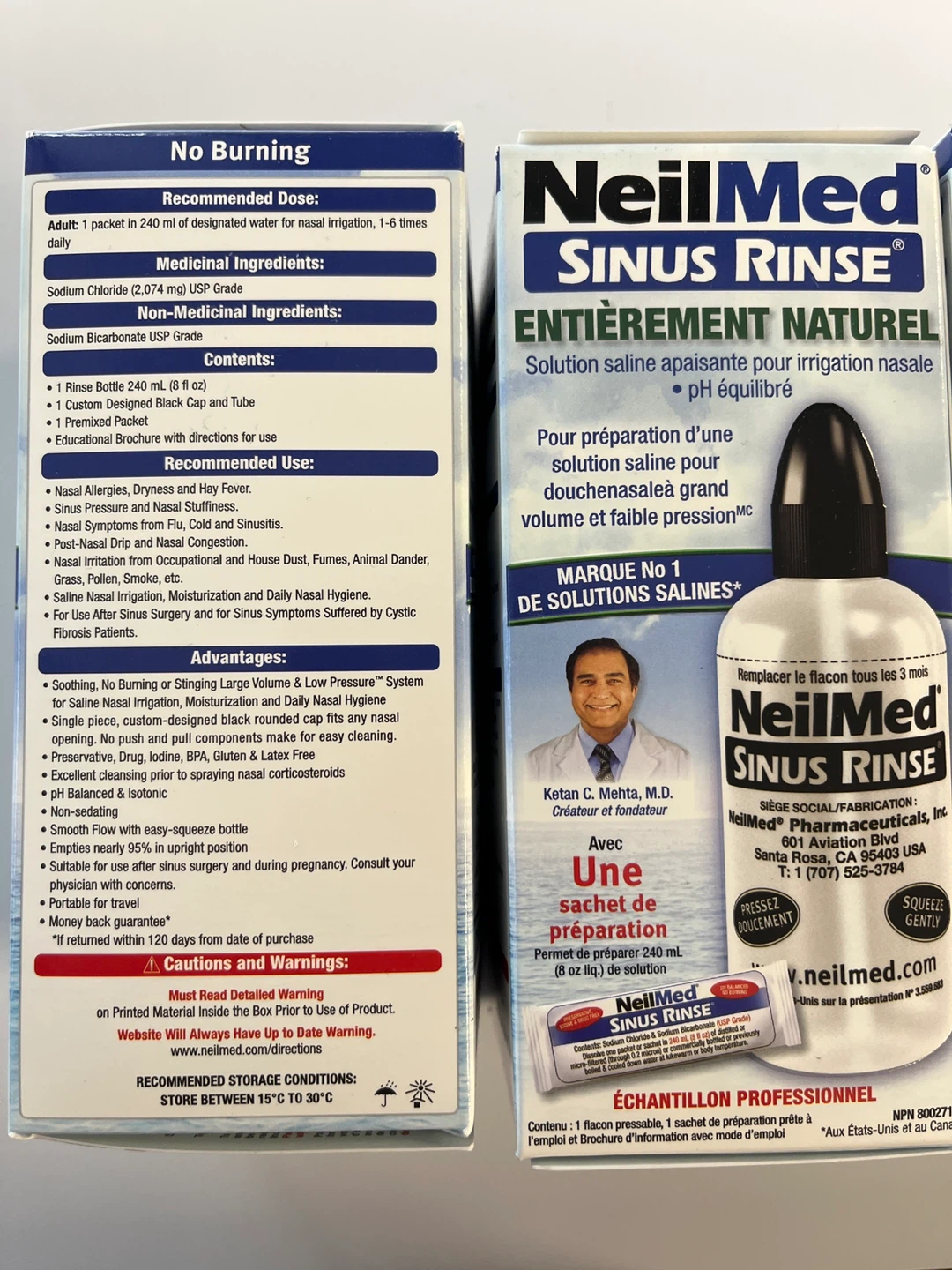 New -NeilMed Sinus Rinse Kit x4 packages - photo 2