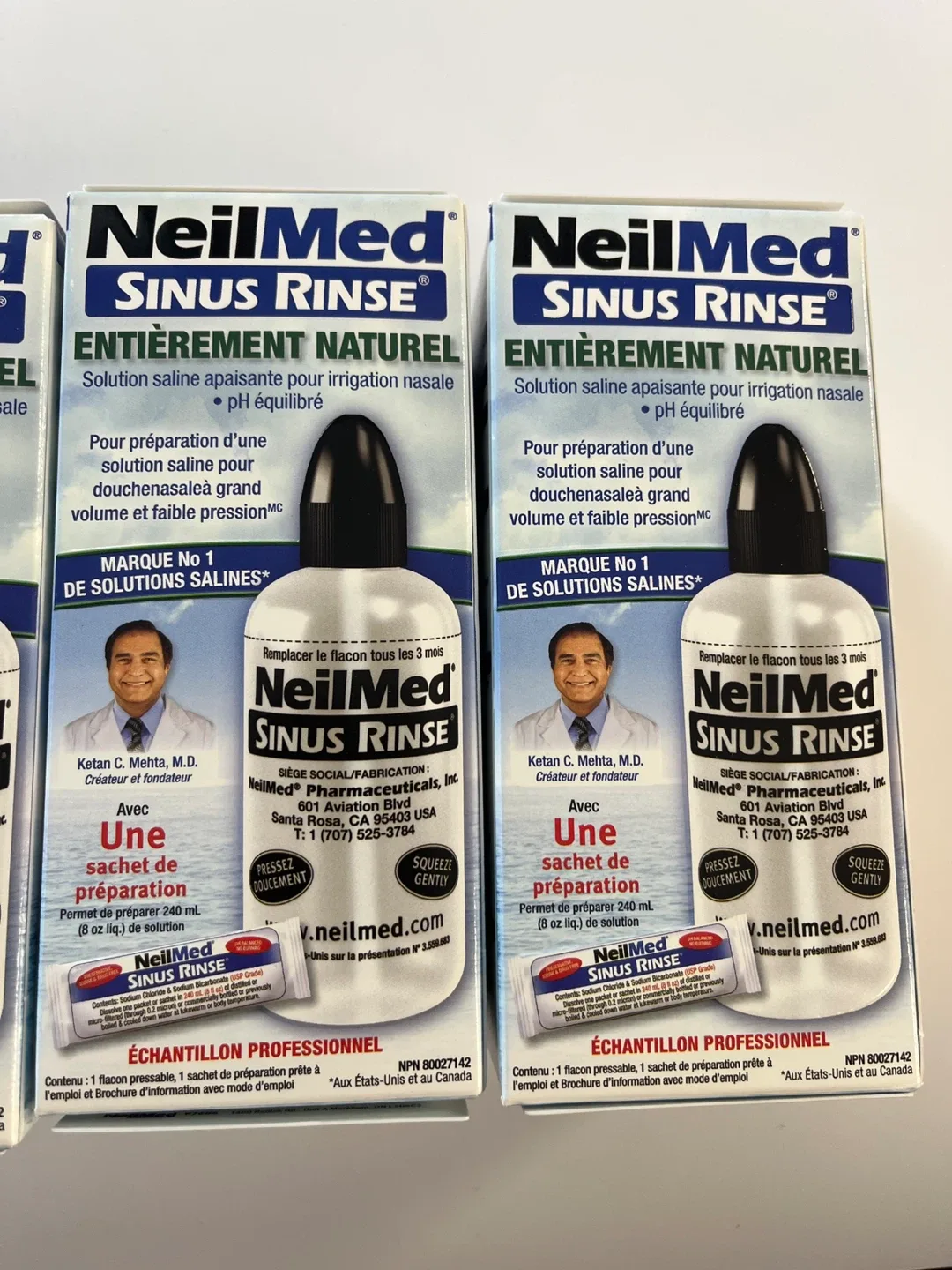 New -NeilMed Sinus Rinse Kit x4 packages image indicator(4)