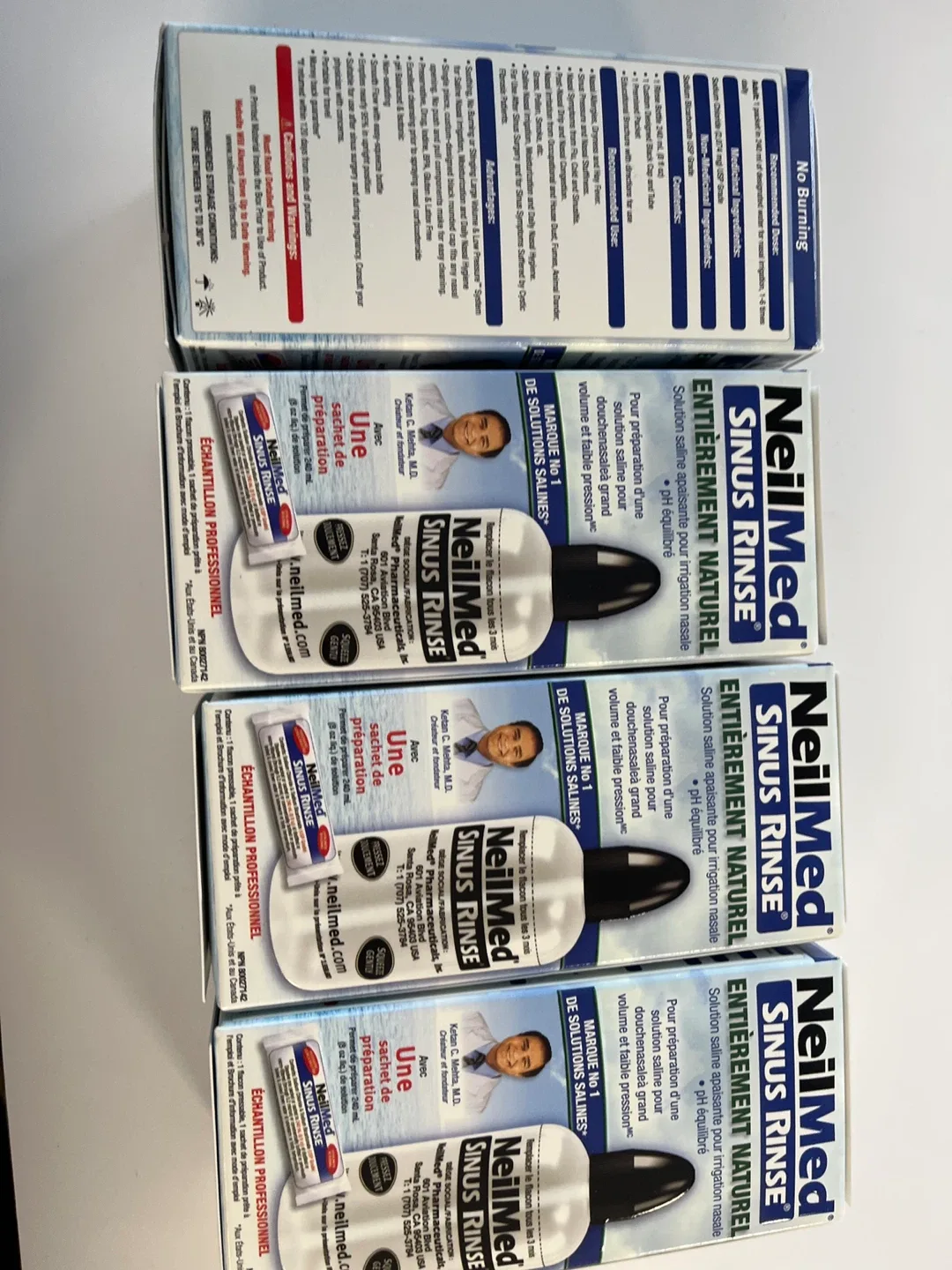 New -NeilMed Sinus Rinse Kit x4 packages image indicator(3)