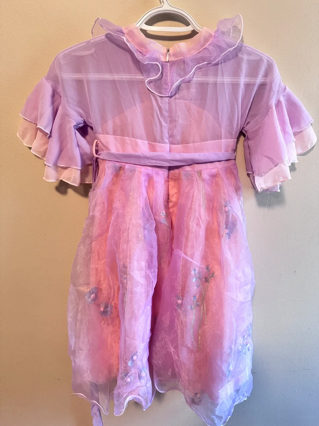 Girls Pink & Purple Flower Dress toddler size 6-7T image indicator(3)