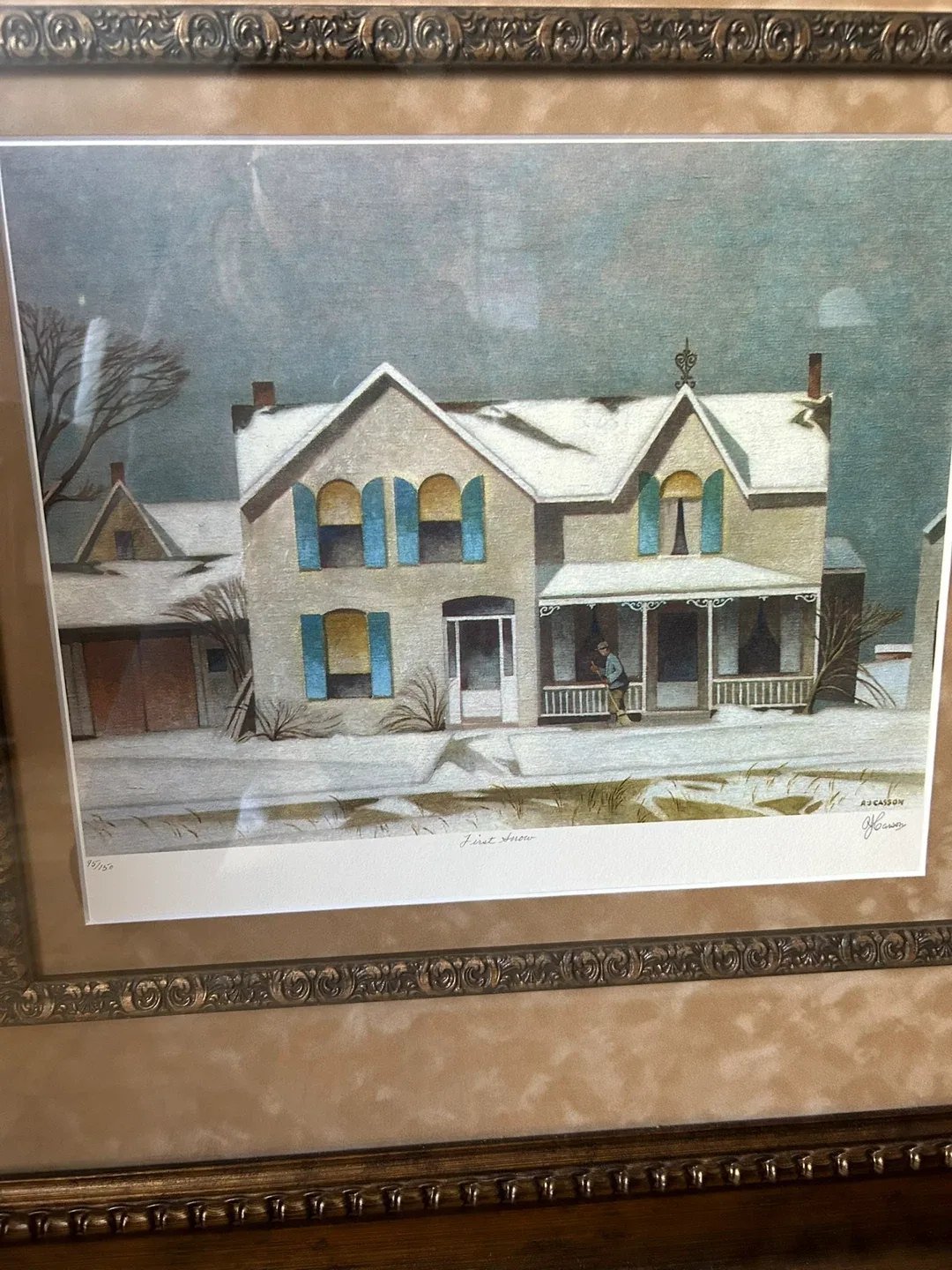 Framed A.J. Casson 'First Snow' Print image indicator(5)