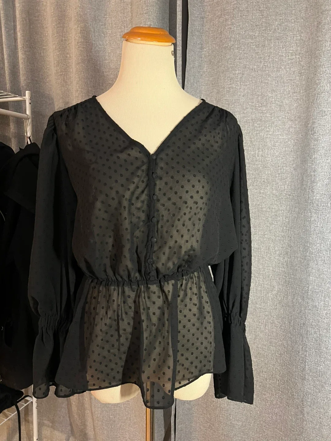 Black Polka Dot Blouse