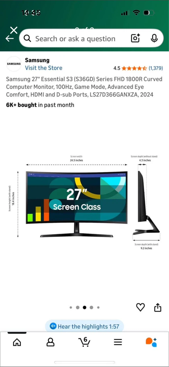 NEW Samsung 27" Curved Monitor - photo 3