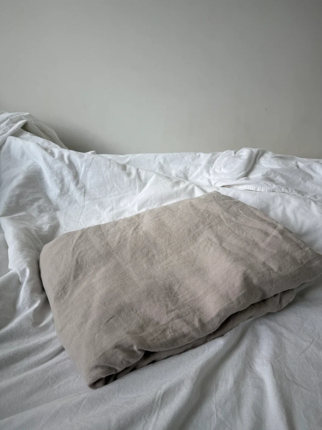 100% Linen Duvet Cover Set - Beige & Green image indicator(6)