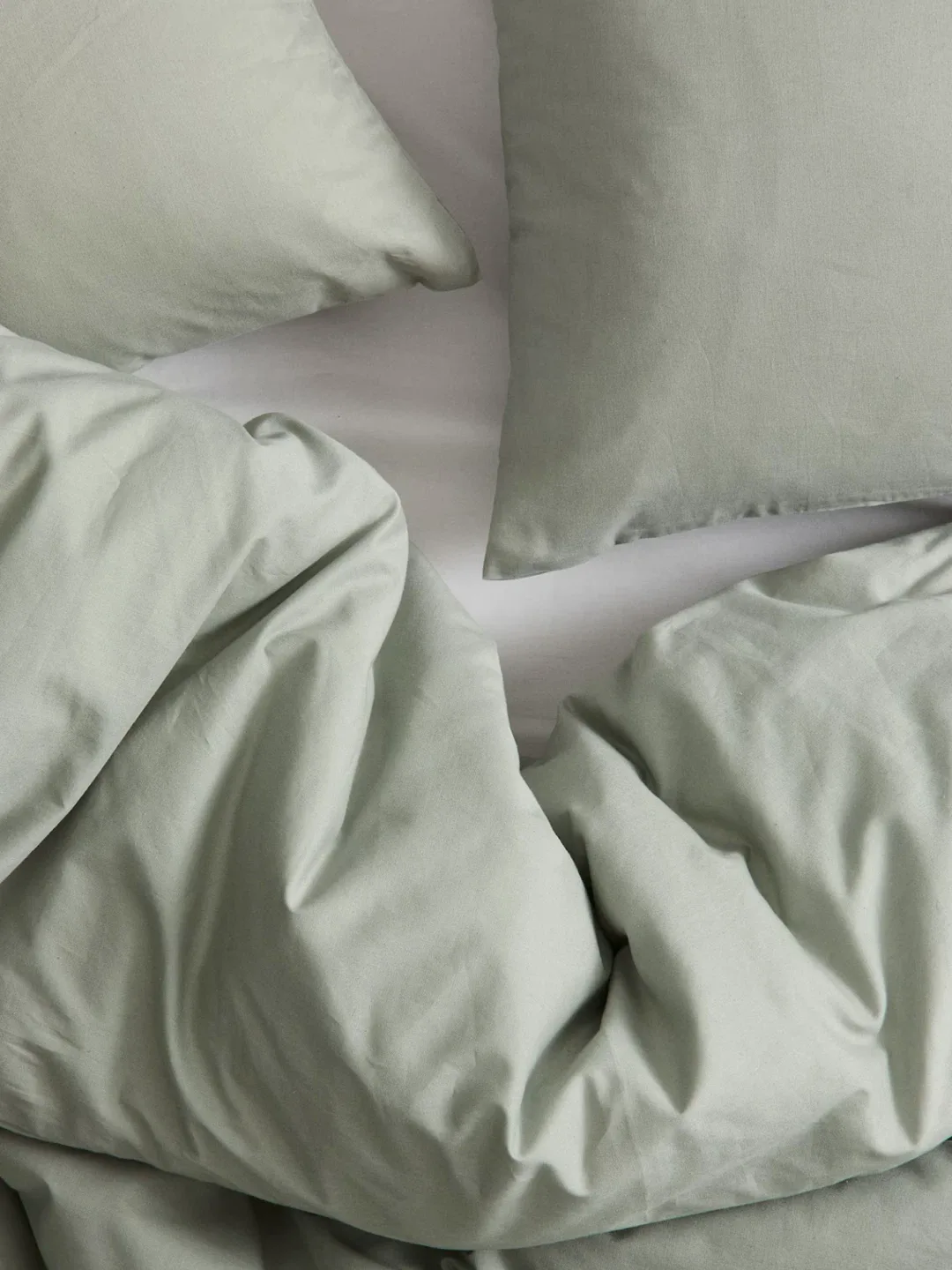 100% Linen Duvet Cover Set - Beige & Green