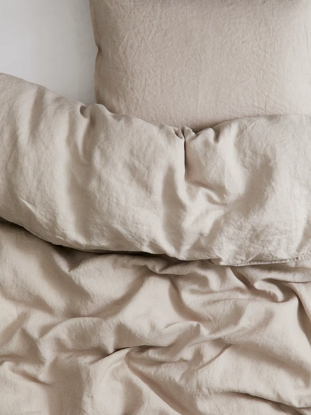 100% Linen Duvet Cover Set - Beige & Green image indicator(3)