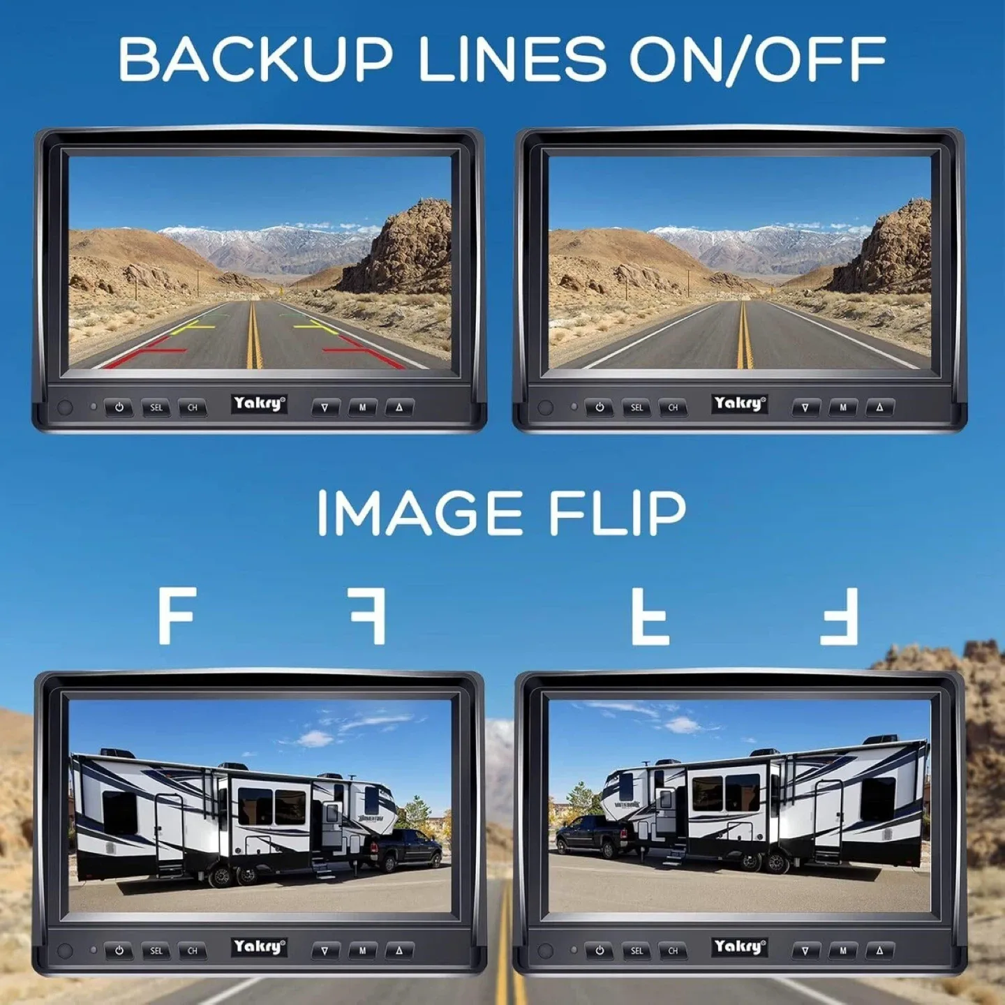 Yakry 7" Wired Backup Camera Kit - Like New! image indicator(3)