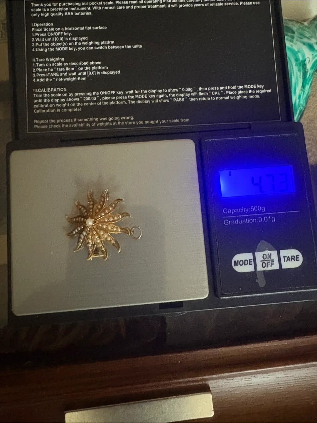 Vintage 14kGold  Starburst Brooch image indicator(2)