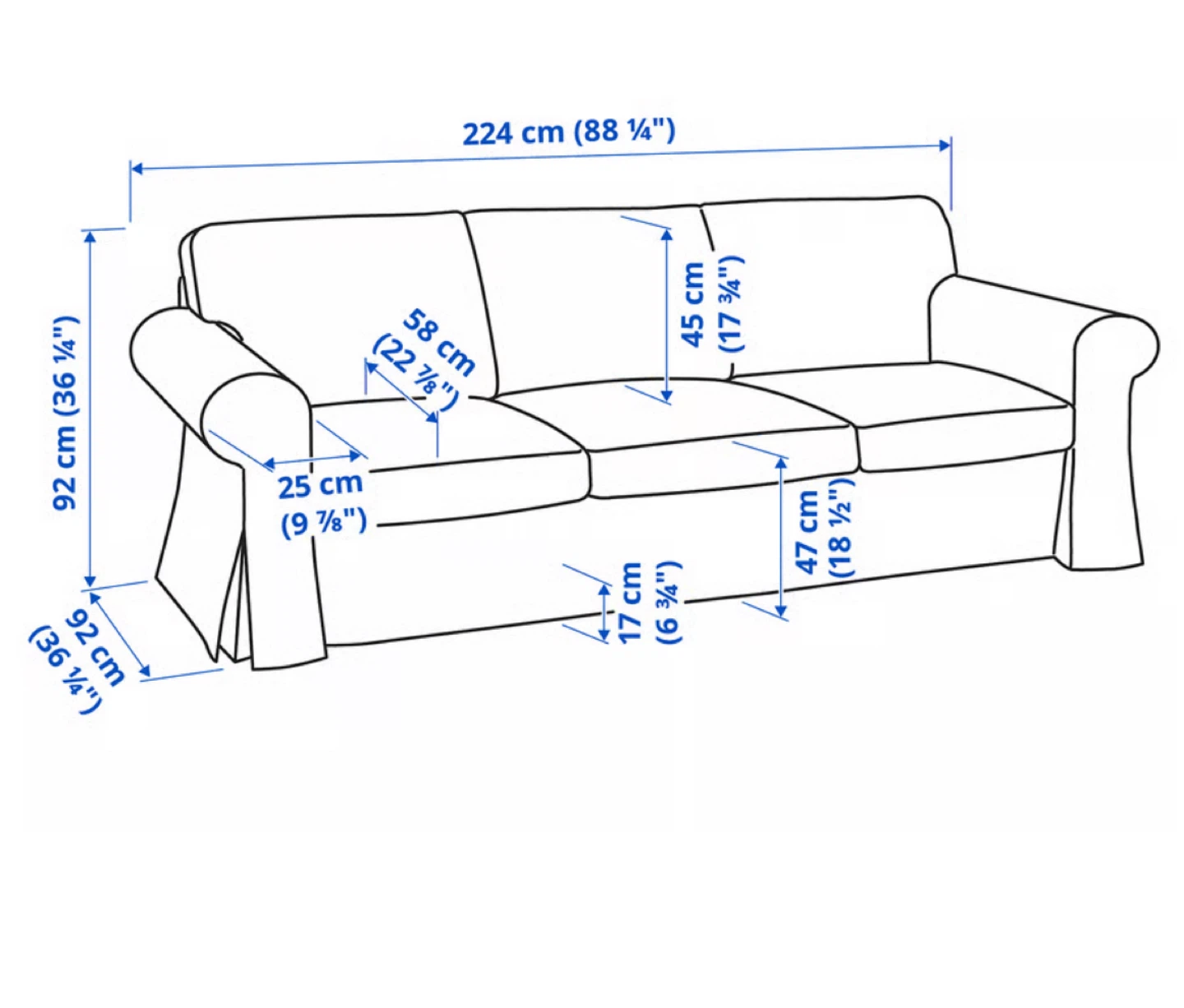 IKEA Ektorp 3-seat Sofa - Grey - photo 4