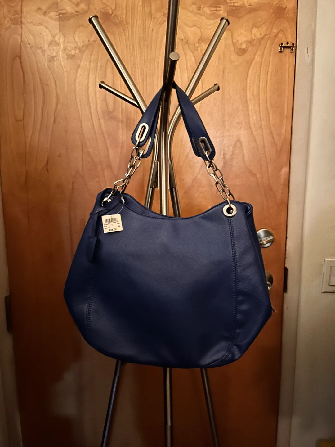 Hobo Style Blue Handbag thumbnail