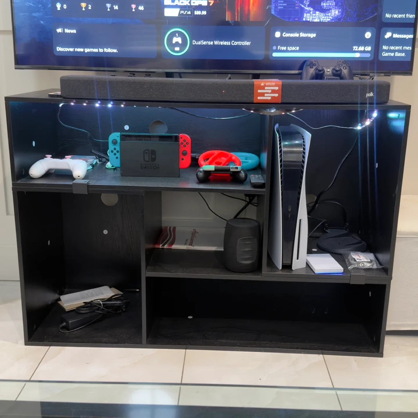 Black Entertainment Unit/TV Stand image indicator(2)