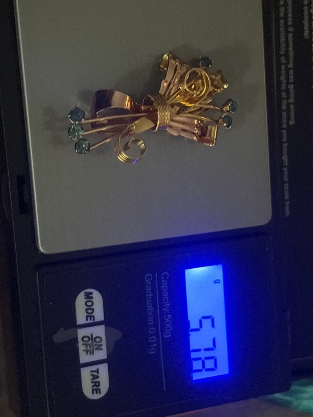 Vintage Gold filled Floral Brooch image indicator(4)