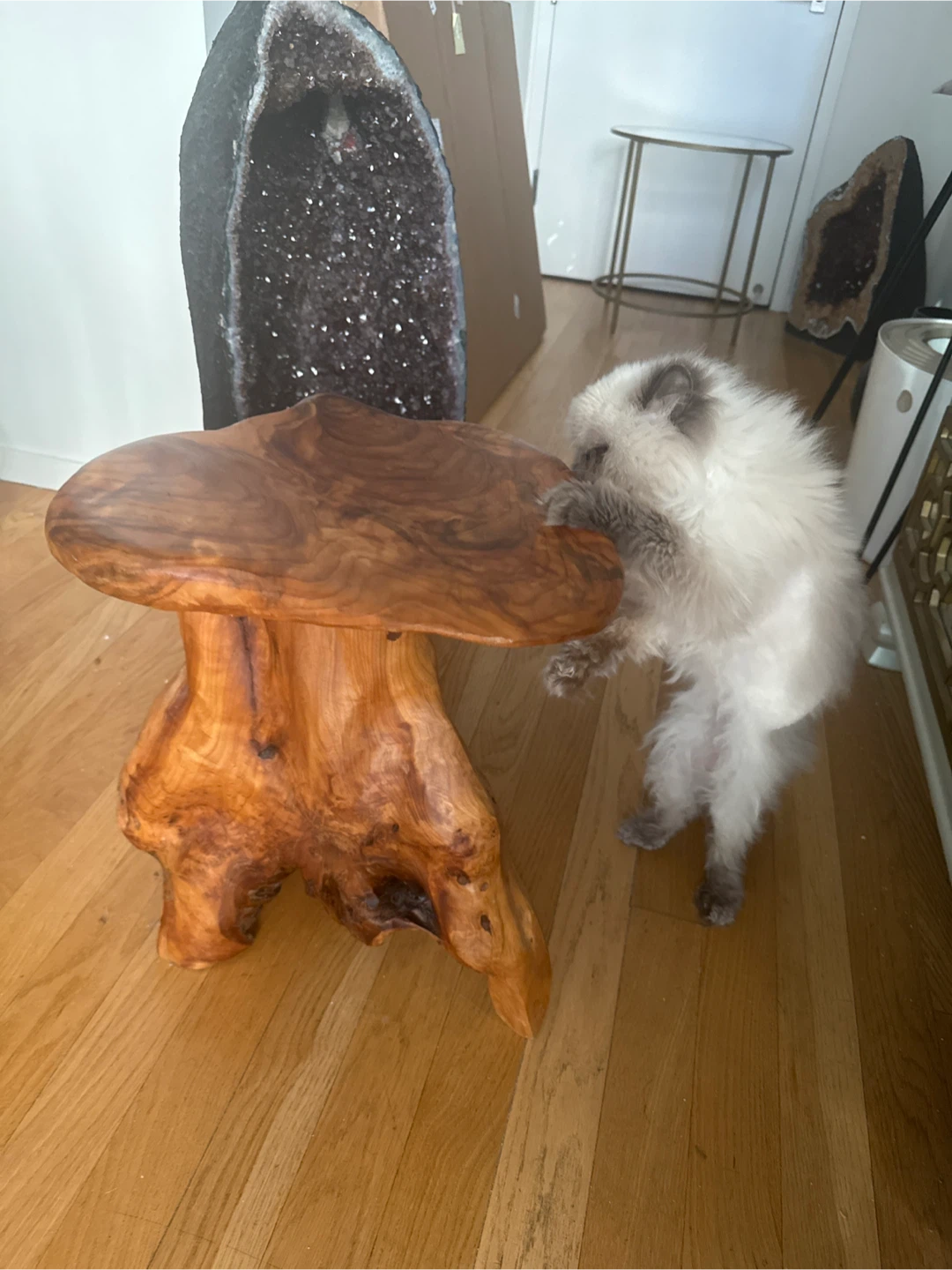Wooden Stool / side table - photo 2