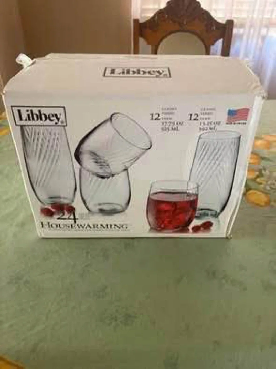 Libbey glassware set (New) (24 glasses)(Giving away for FREE)