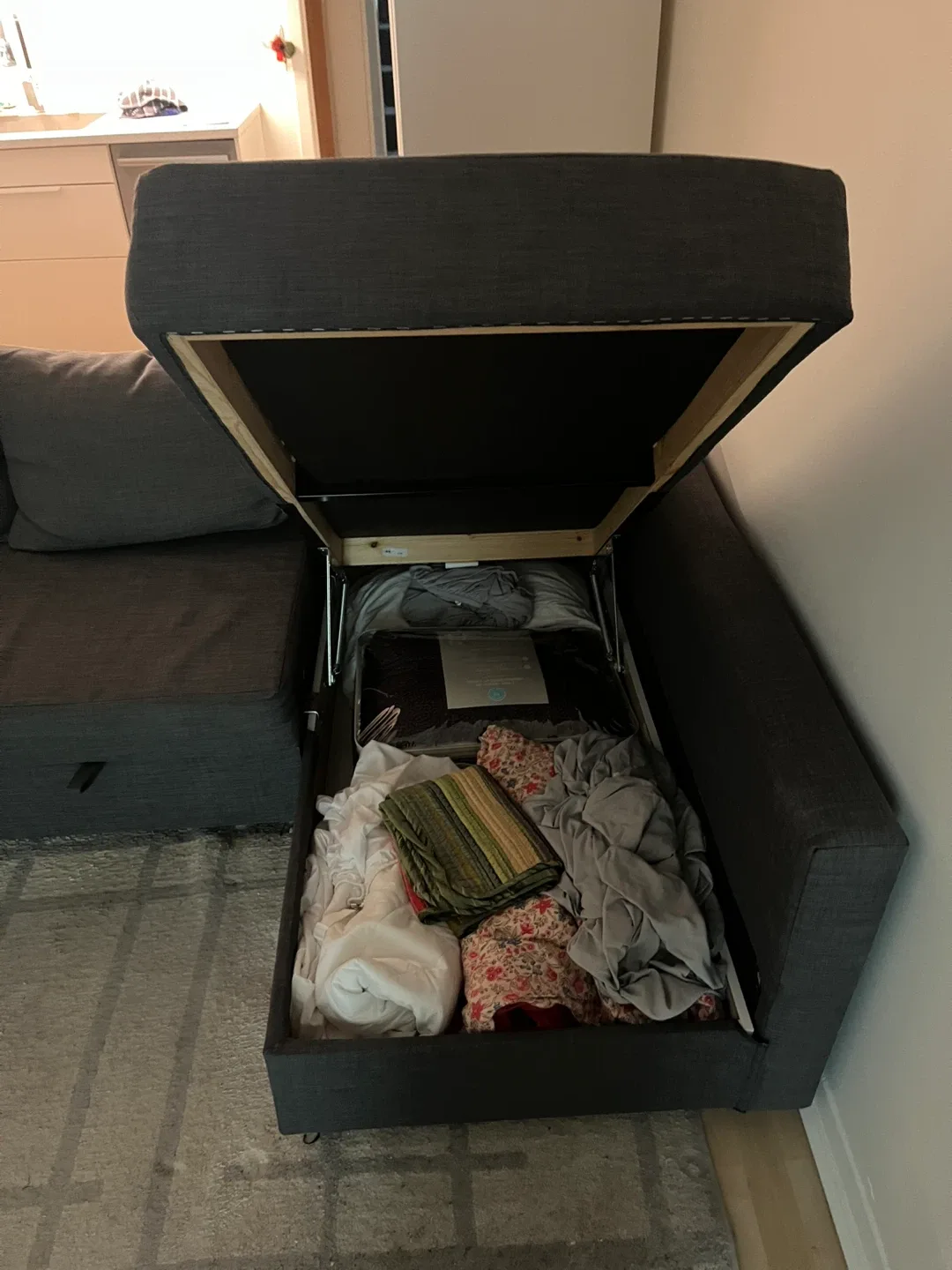 IKEA Kivik Sleeper Sectional Sofa - Dark Grey image indicator(3)