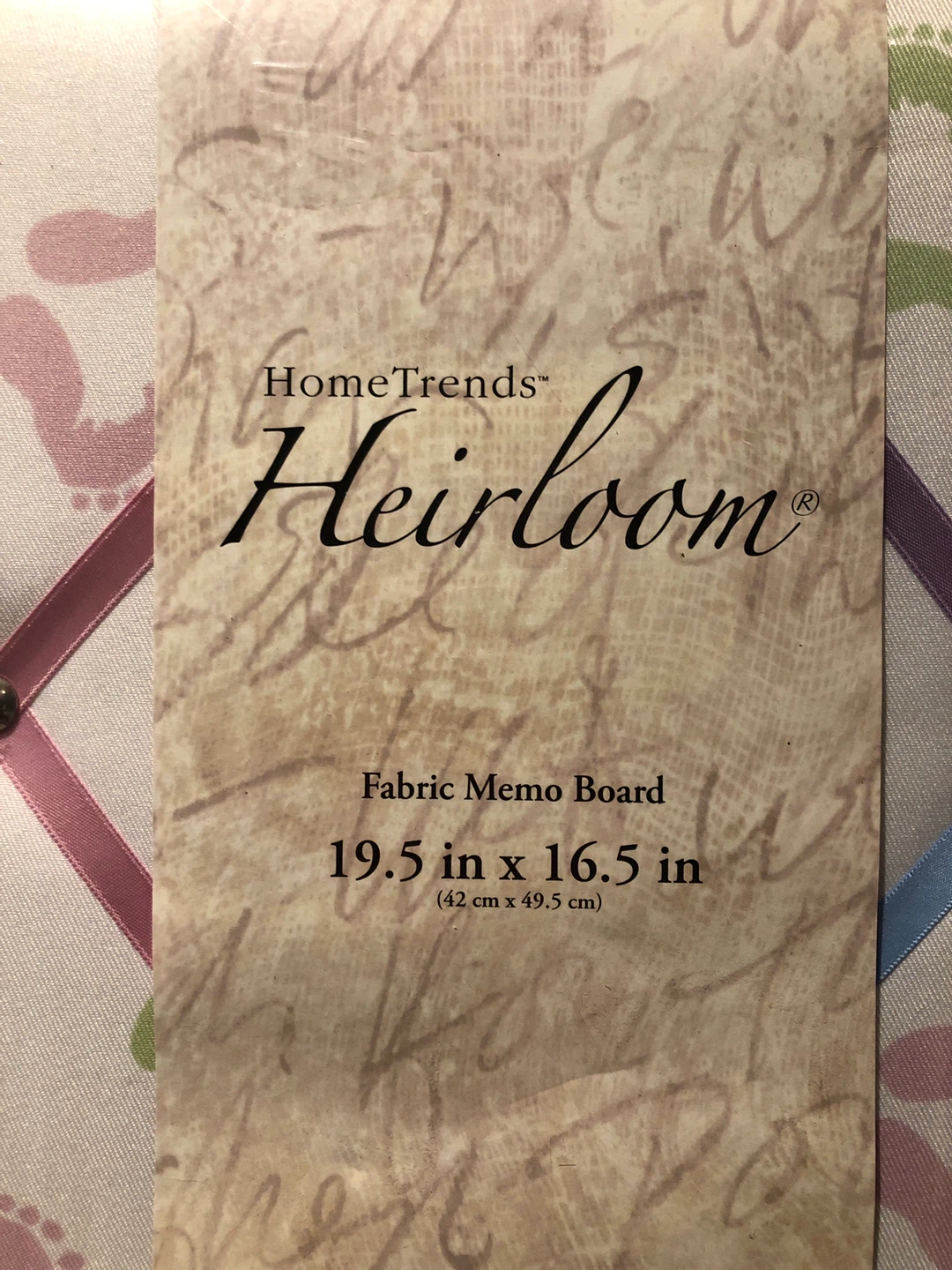 Home Trends Heirloom Fabric Memo Board - photo 2