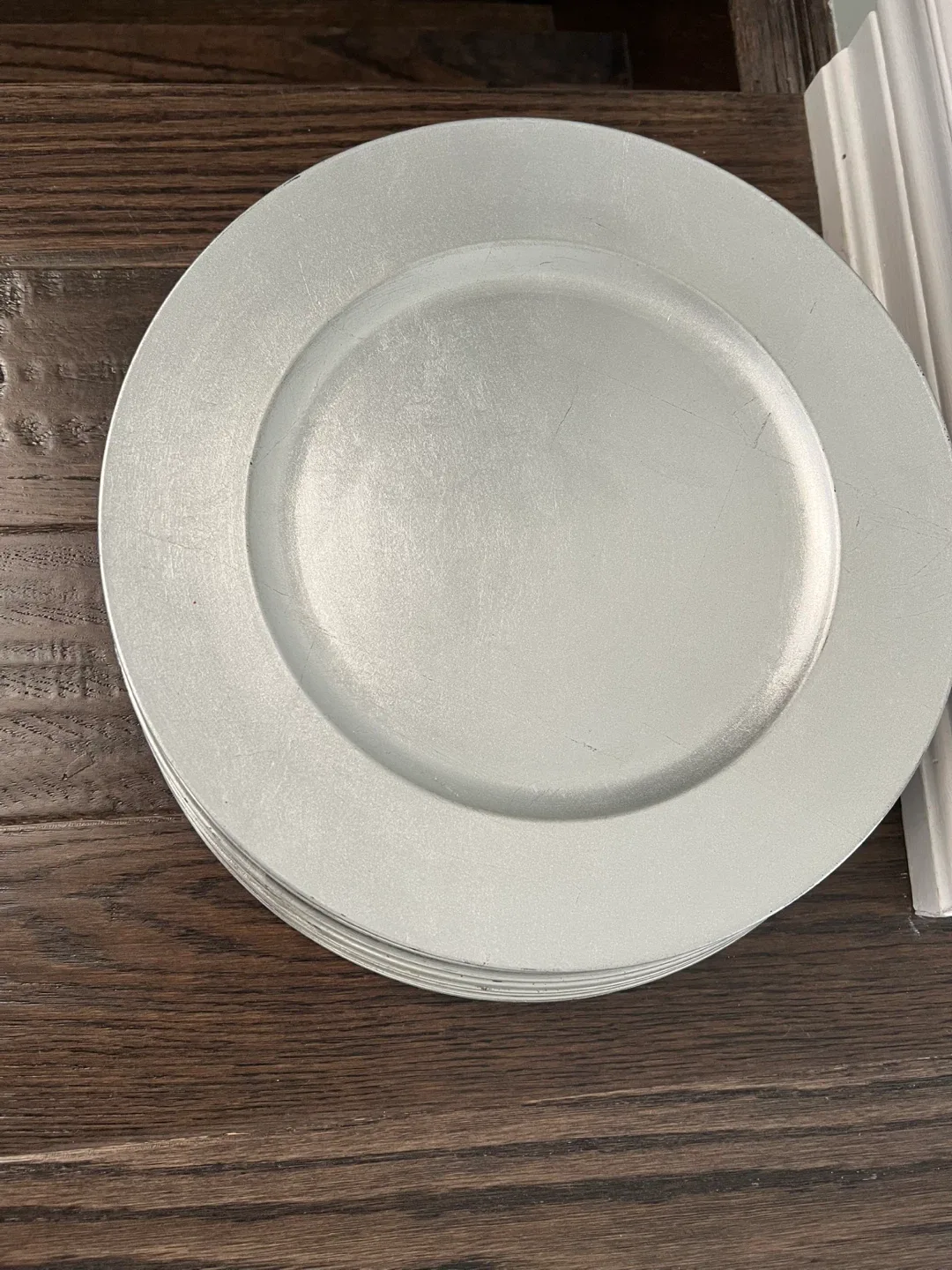 Charger Plates (Set of 12) - Silver colour image indicator(4)