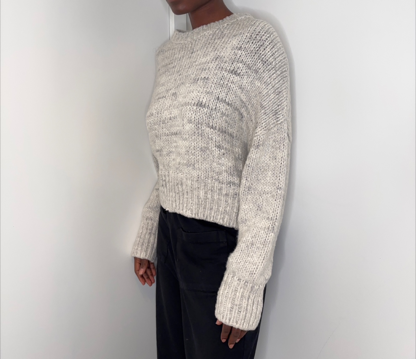 ICÔNE Simons Exclusive Marled Knit Cropped Sweater - photo 3