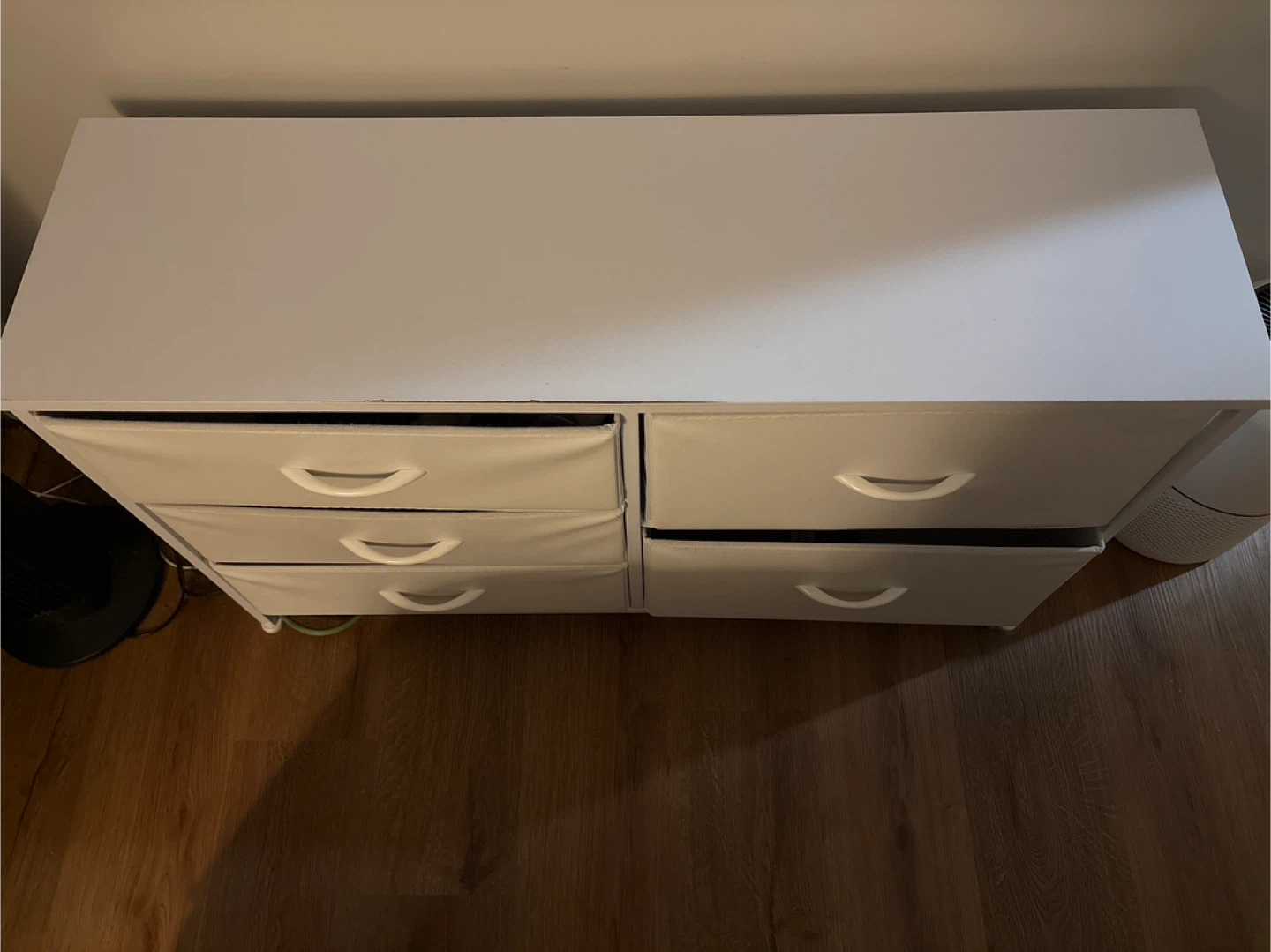 White Fabric Drawer Dresser under 3 ft - photo 4