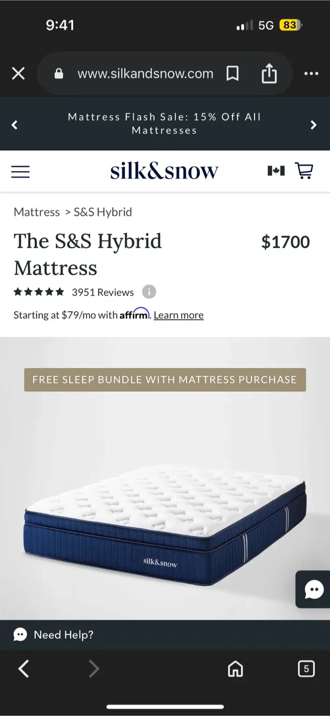Silk & Snow S&S Hybrid Mattress