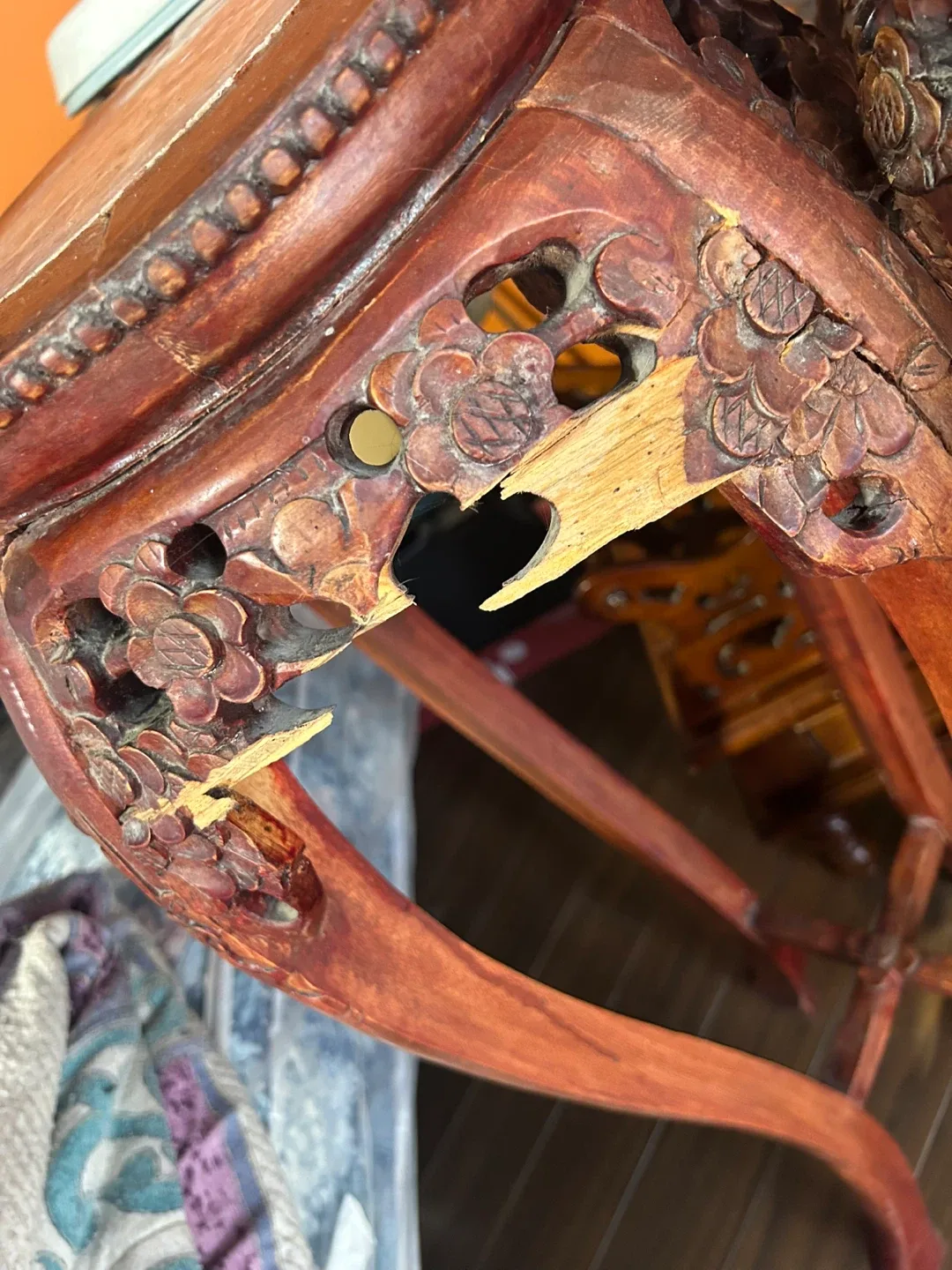 Pair of Vintage Wooden Plant Stands image indicator(2)