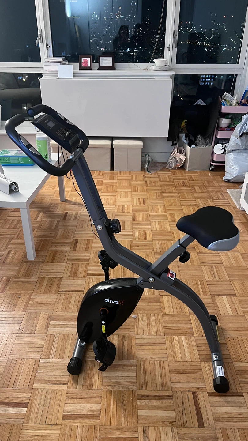AtivaFit Recumbent Exercise Bike - Grey