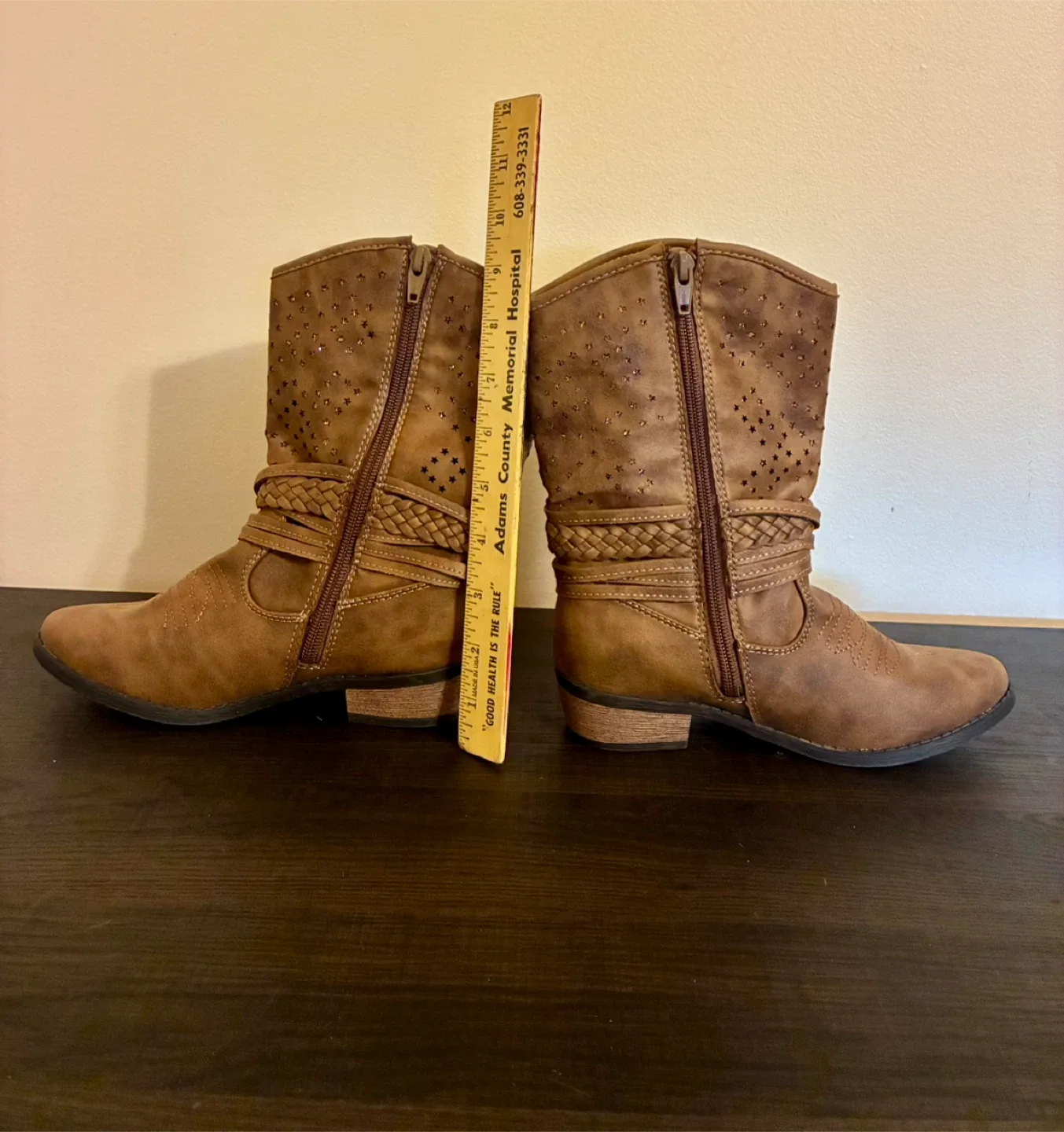 Brown Western Style Boots - Size 2M image indicator(4)