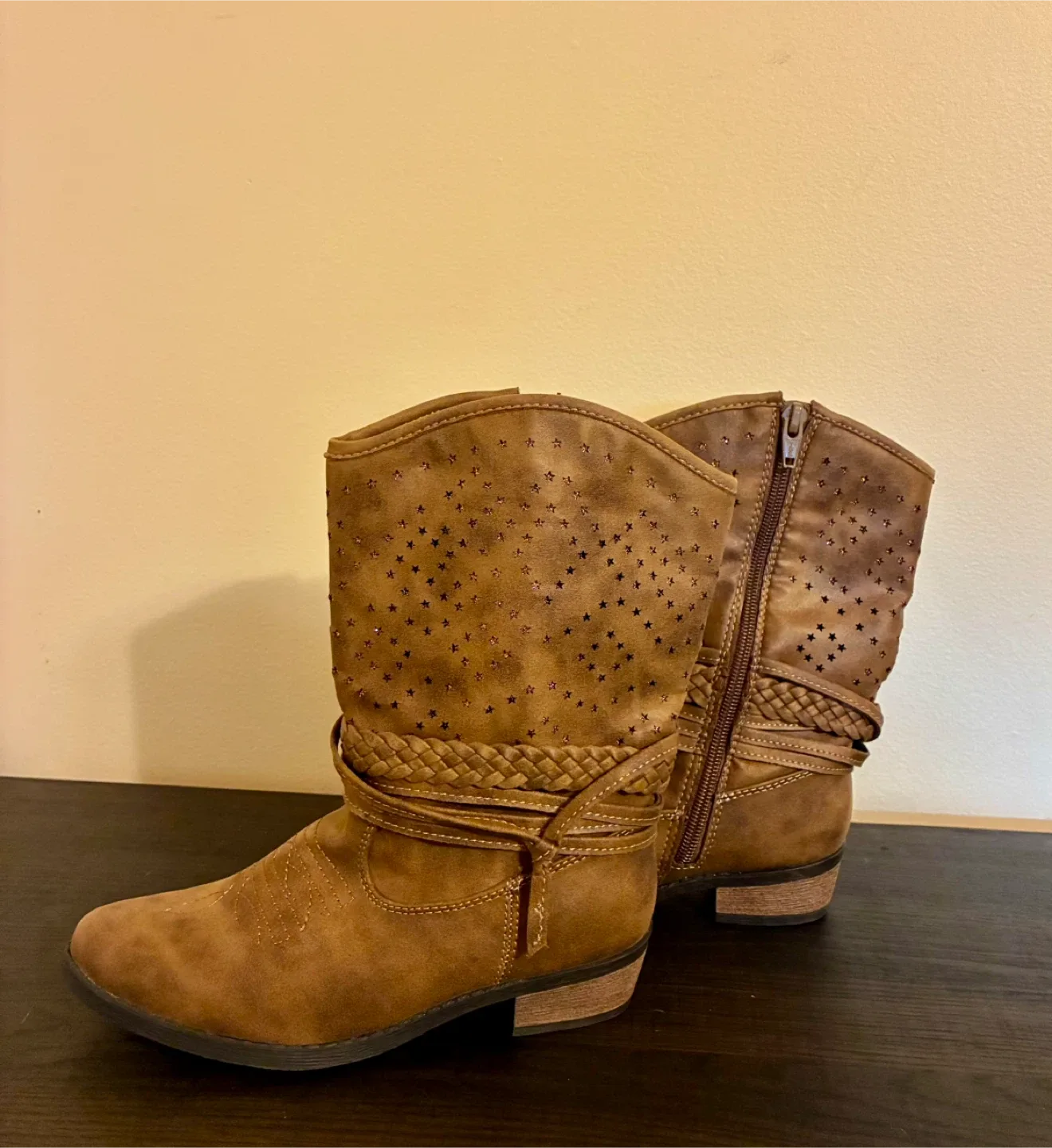 Brown Western Style Boots - Size 2M image indicator(2)