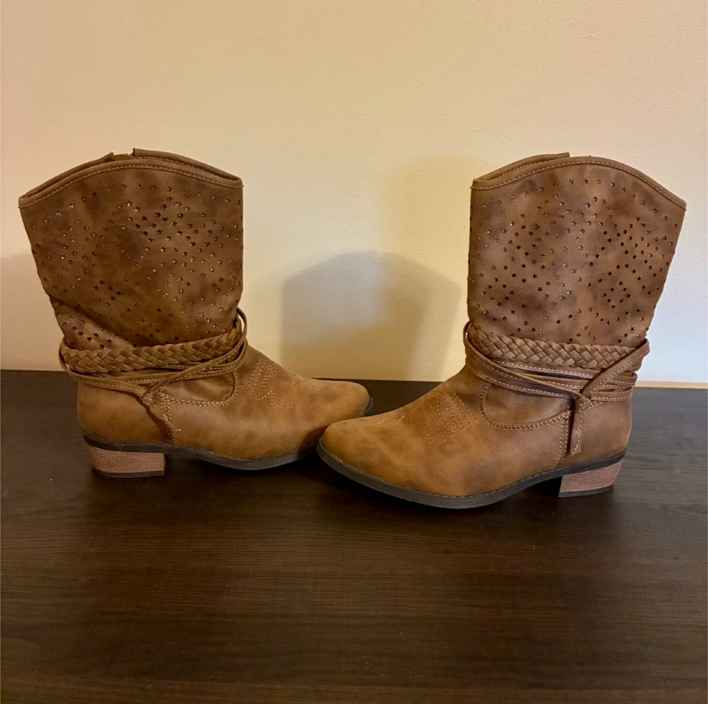 Brown Western Style Boots - Size 2M image indicator(5)