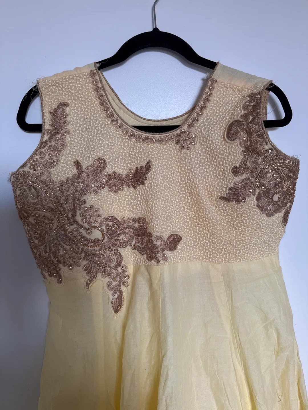 Yellow Embroidered Anarkali Dress size M/L image indicator(2)