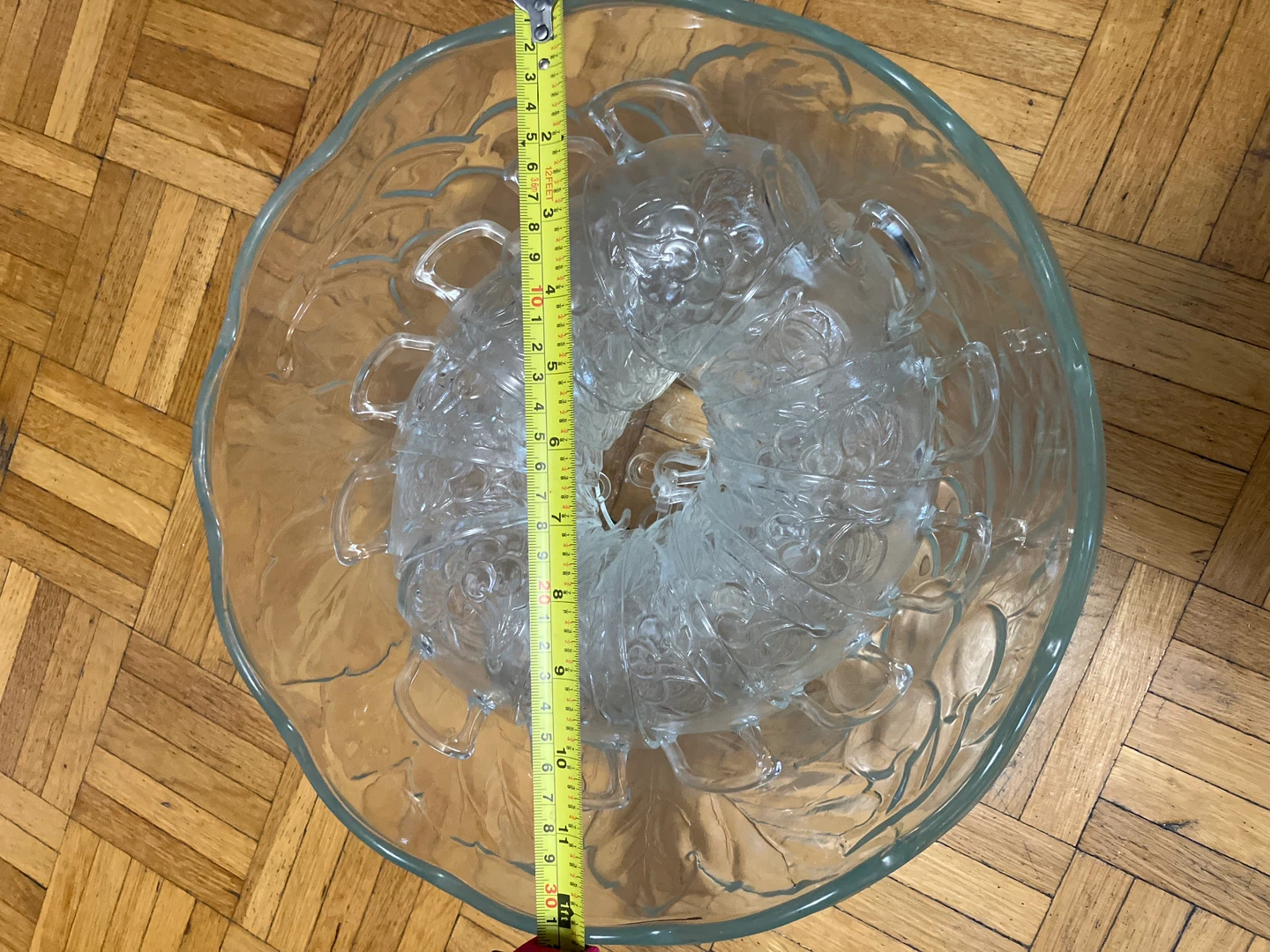 Free gifting Glass Punch Bowl Set with 12 Cups