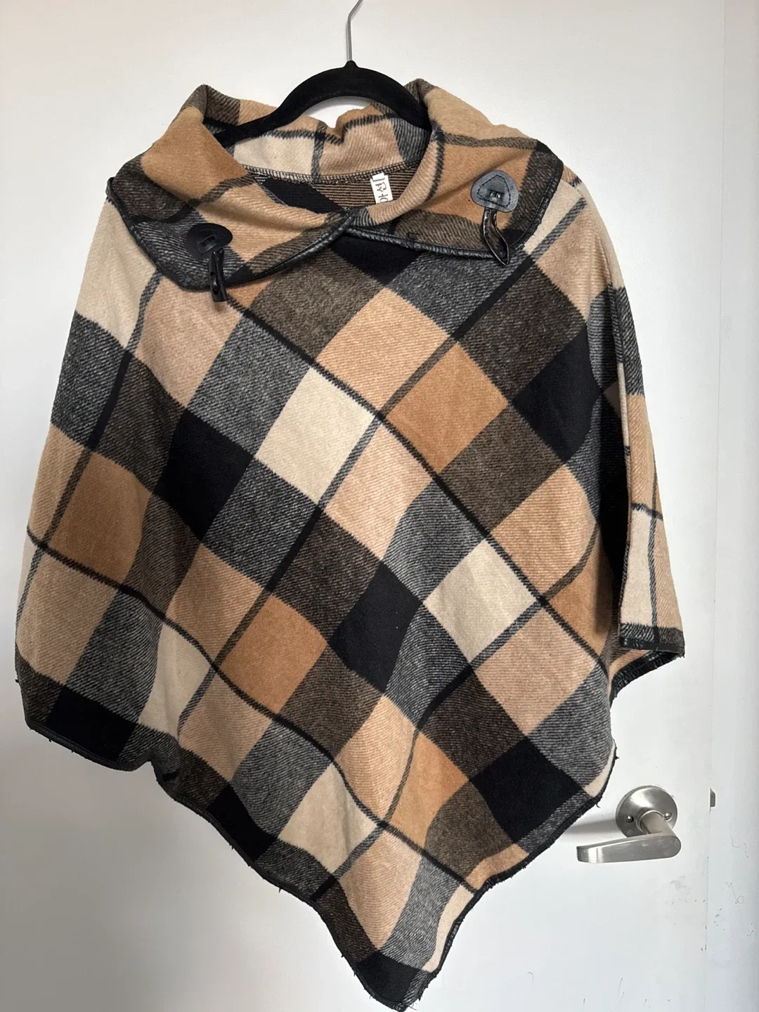 Plaid Poncho - Size M