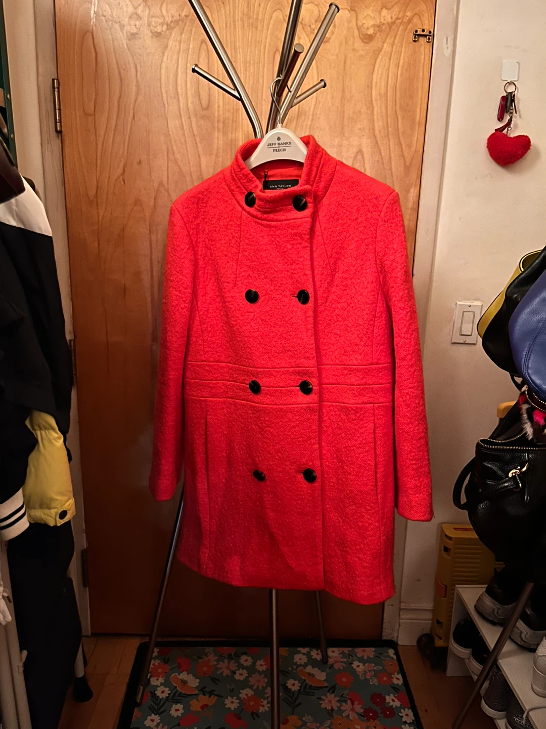 Orange Wool Blend Coat - photo 2