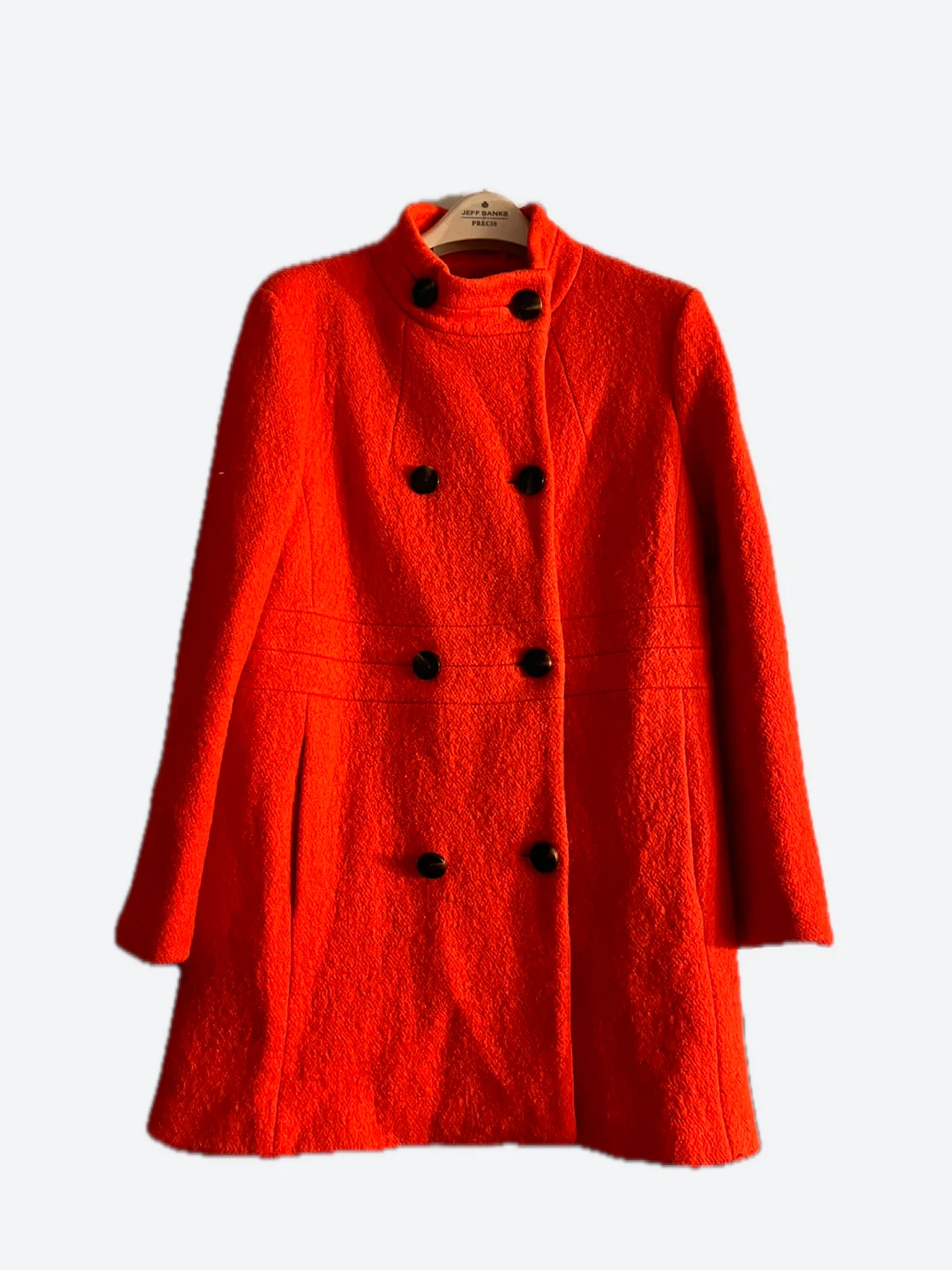 Orange Wool Blend Coat