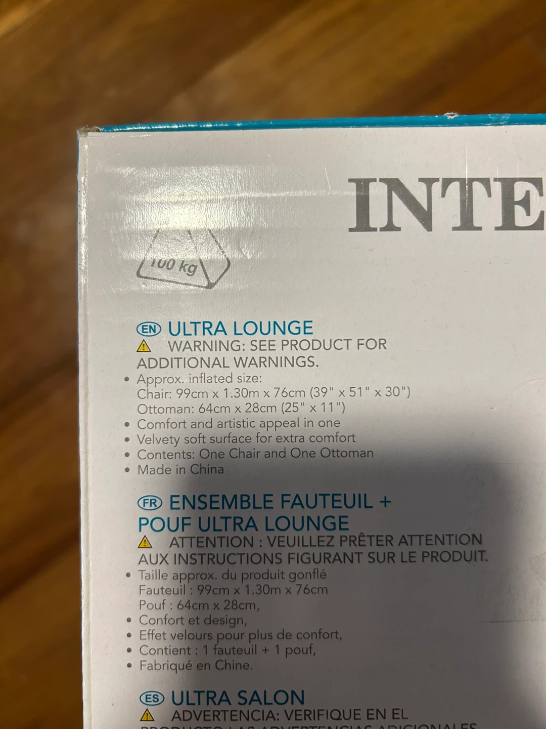 Intex Ultra Lounge Inflatable Chair with Ottoman - photo 4