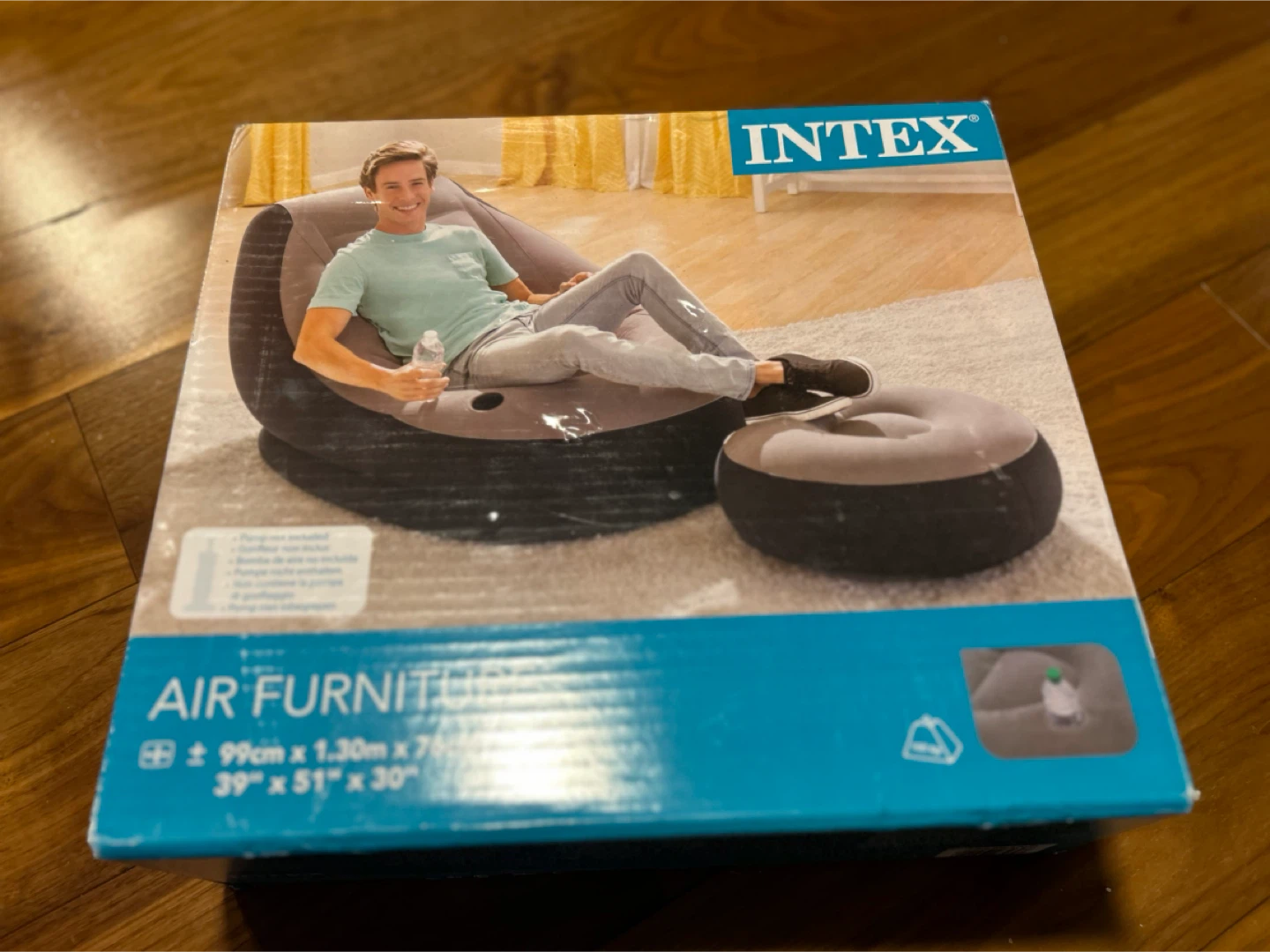 Intex Ultra Lounge Inflatable Chair with Ottoman