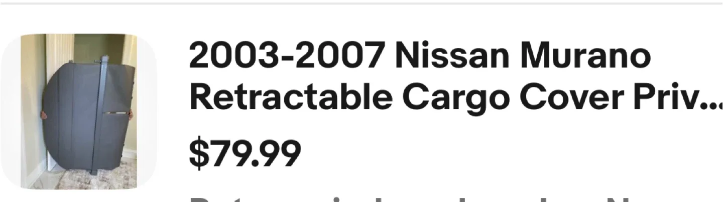 Nissan Murano Retractable Cargo Cover (2003-2007)