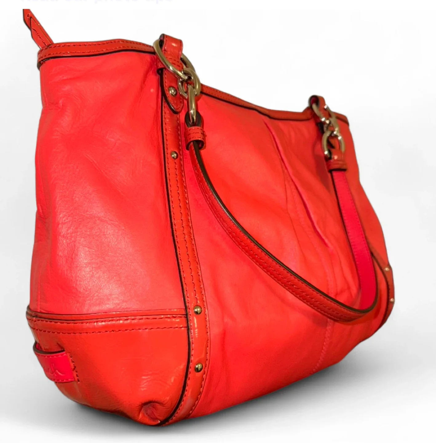 NWOT Vintage Coach Alexandra Red Leather Purse image indicator(4)