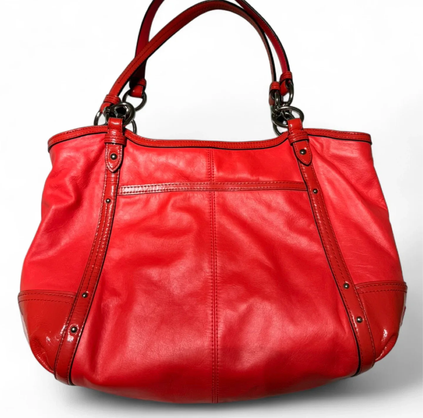 NWOT Vintage Coach Alexandra Red Leather Purse image indicator(9)