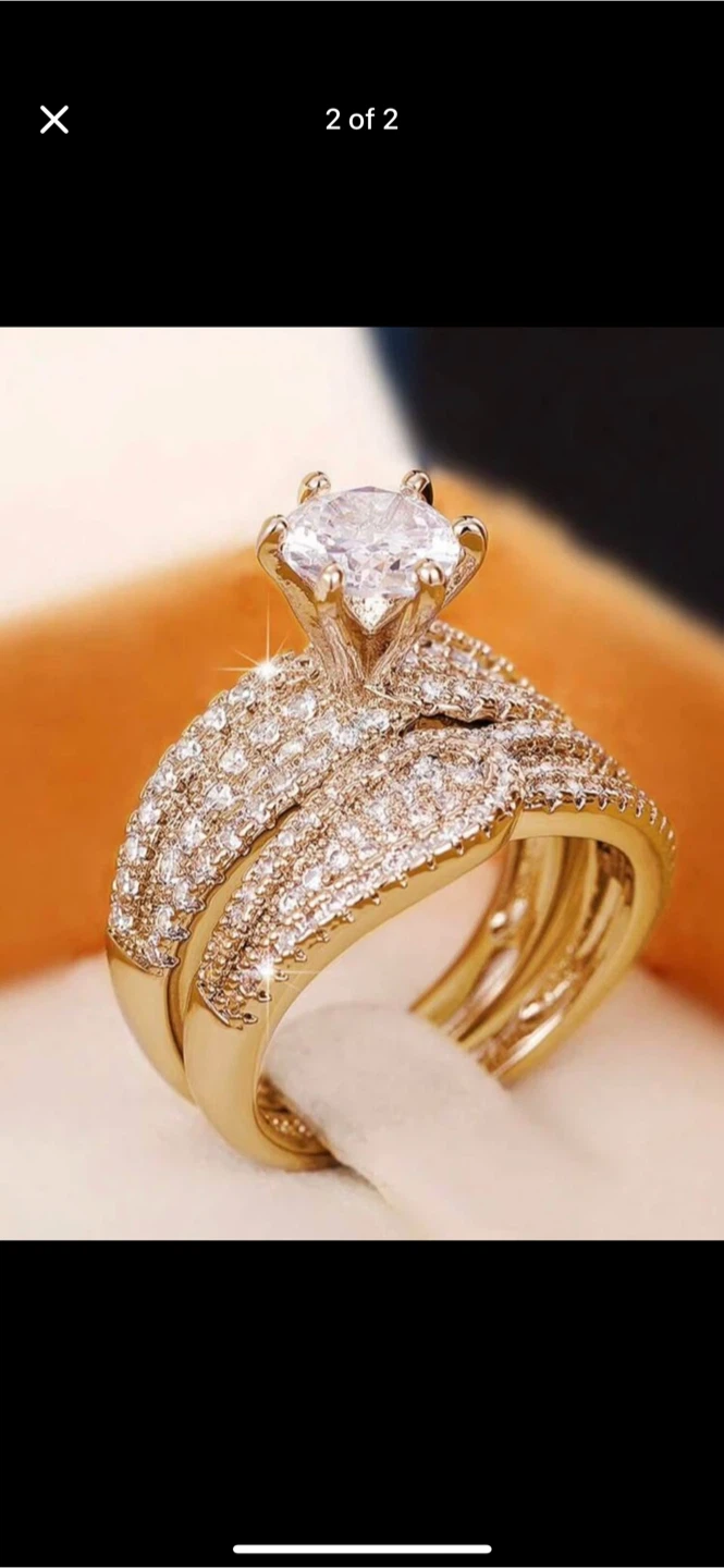 Gold Diamond Ring Set