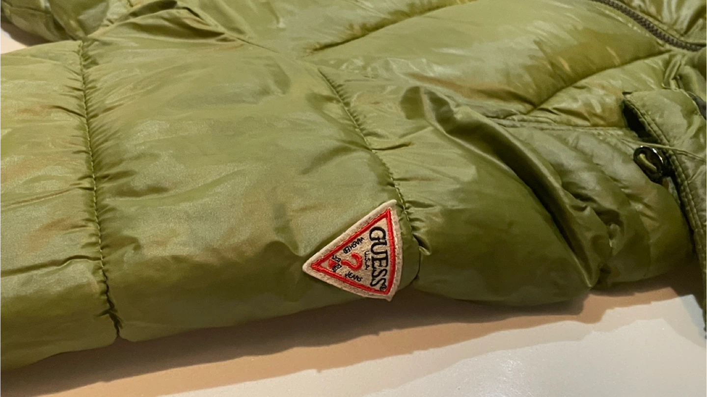 Guess Green Puffer Jacket with removable hoodie - photo 2